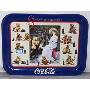 Coca-Cola Sweet Memories  Teddy and Coke‎ Tray  1998 17"x 13 1/2" Christmas